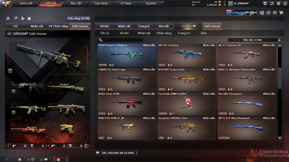 shop acc cf uy tin gia re